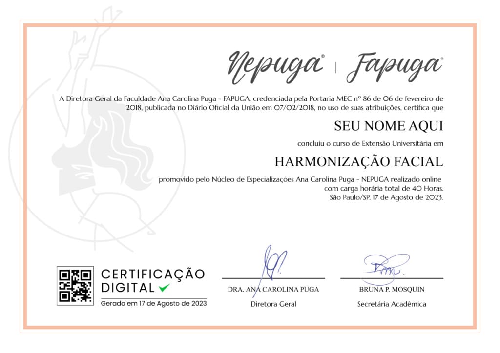 Extensao Universitaria Online Harmonizacao Facial