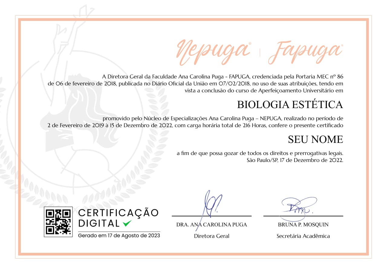 Aperfeiçoamento Biologia Estética Digital