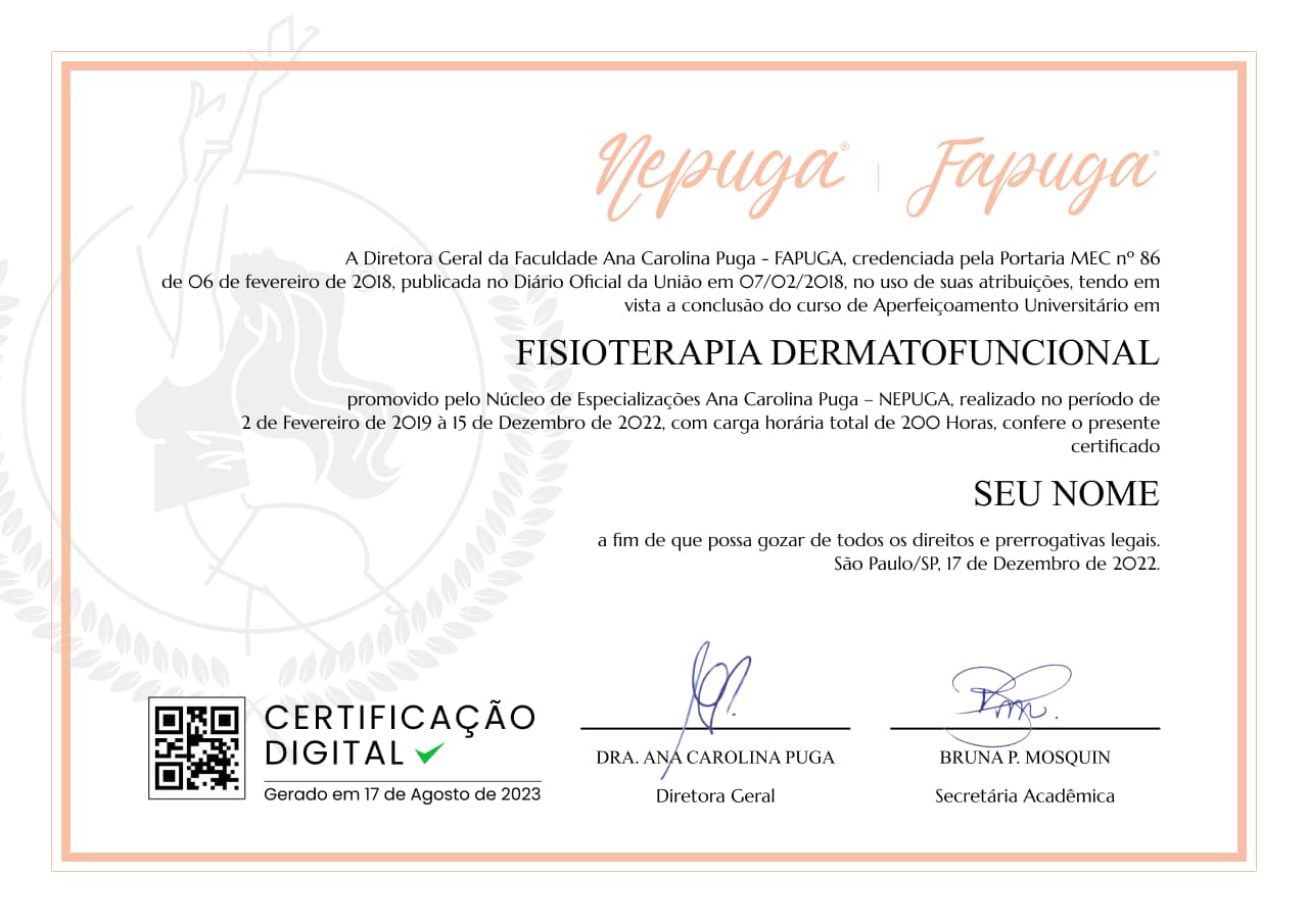 Aperfeiçoamento dermatofuncional digital