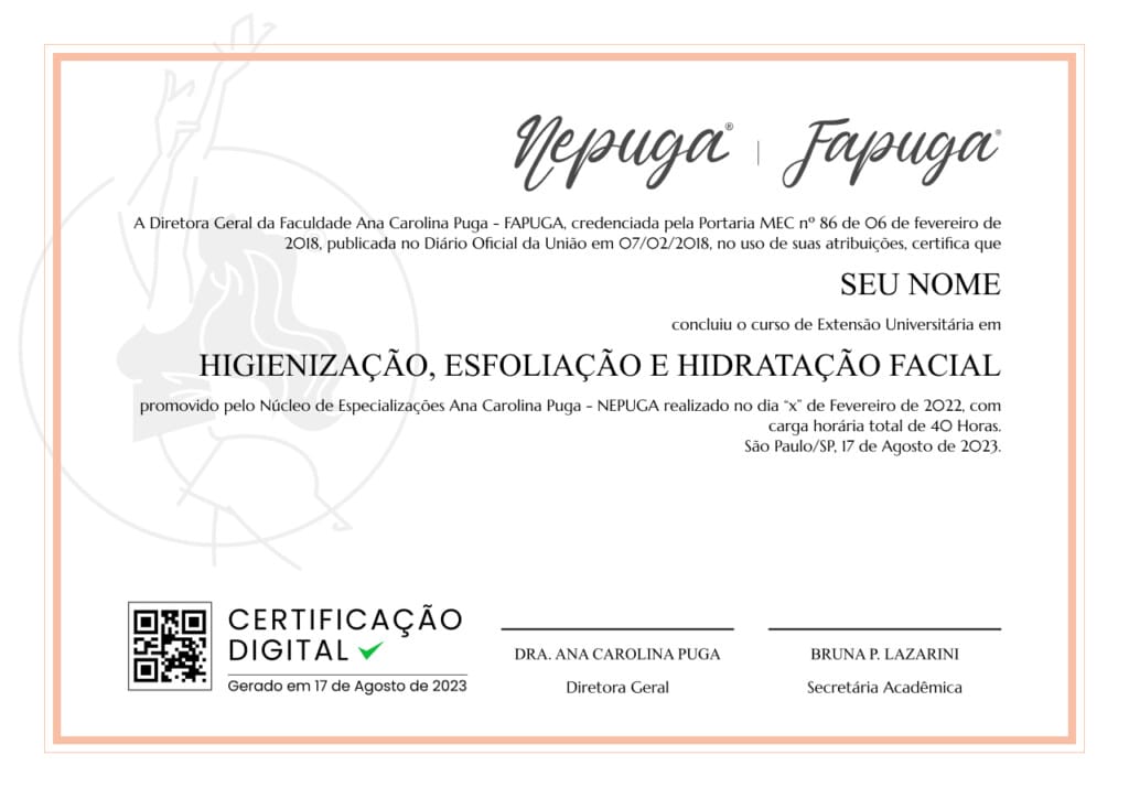 Extensao Universitaria Agendado Higienizacao Esfoliacao e Hidratacao Facial