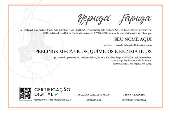 certificado peelings