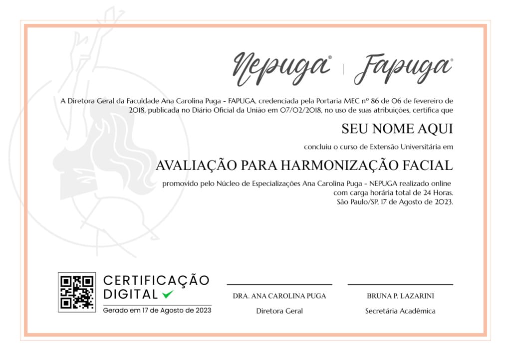 Extensao Universitaria Online Avaliacao para Harmonizacao Facial