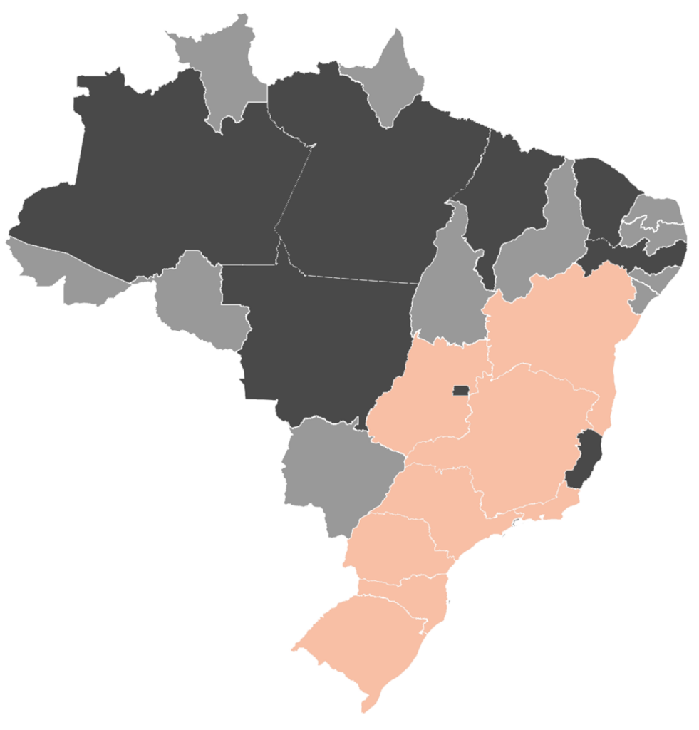 mapa do brasil com unidades do nepuga